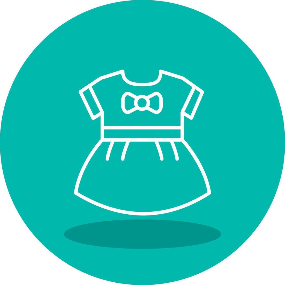 Baby Mädchen Kleid Vektor Symbol