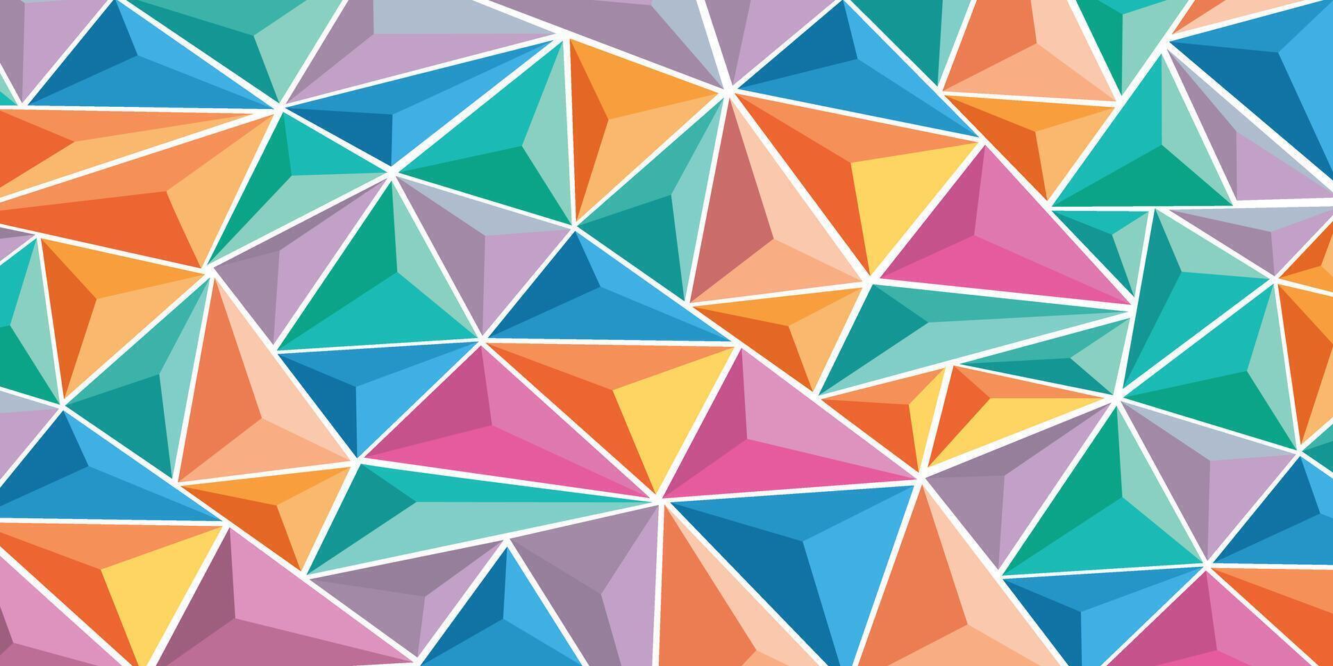 Dreieck Muster gestalten multi Farbe Vektor Illustration.