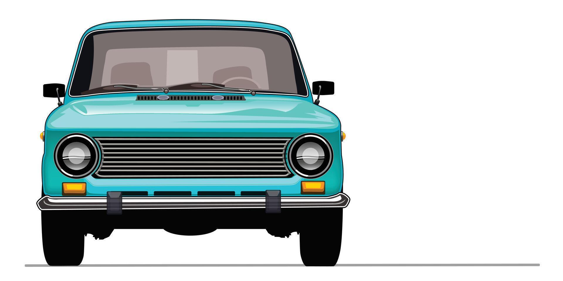 Blau klassisch Auto Vektor Illustration zum Hintergrund Design.