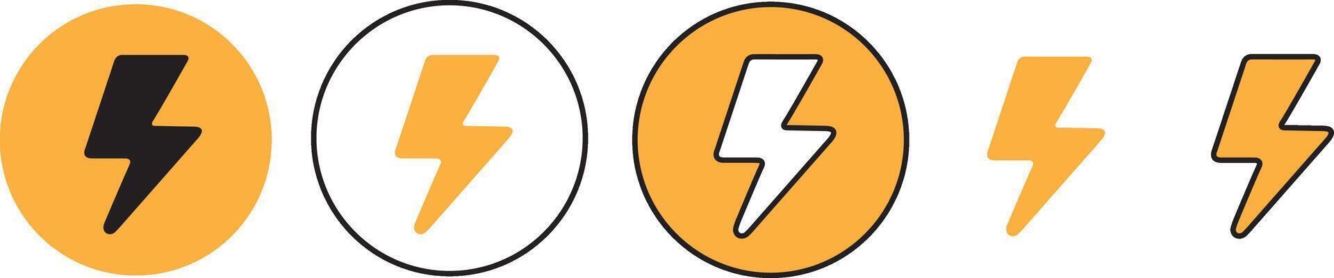 Blitz Bolzen, Blitz elektrisch, Blitz Symbol Symbol Zeichen zum Apps und Websites vektor