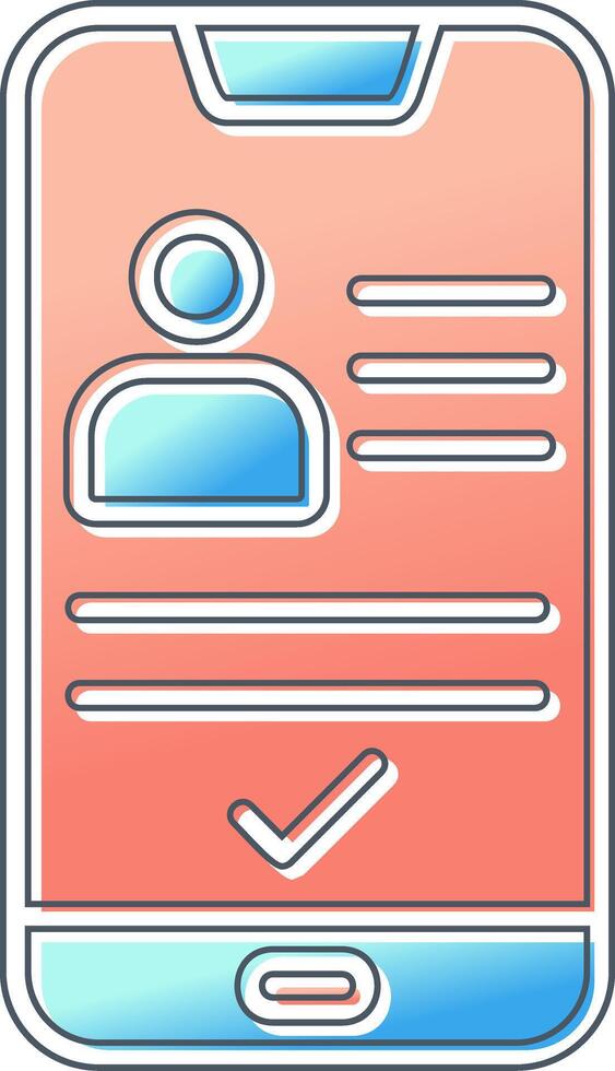smartphone id vektor ikon
