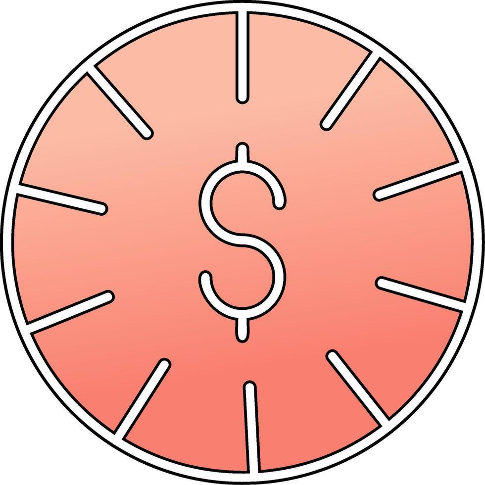 Münzvektorsymbol vektor