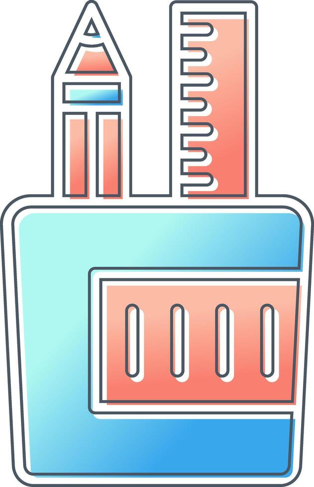 Schreibwaren Becher Vektor Symbol