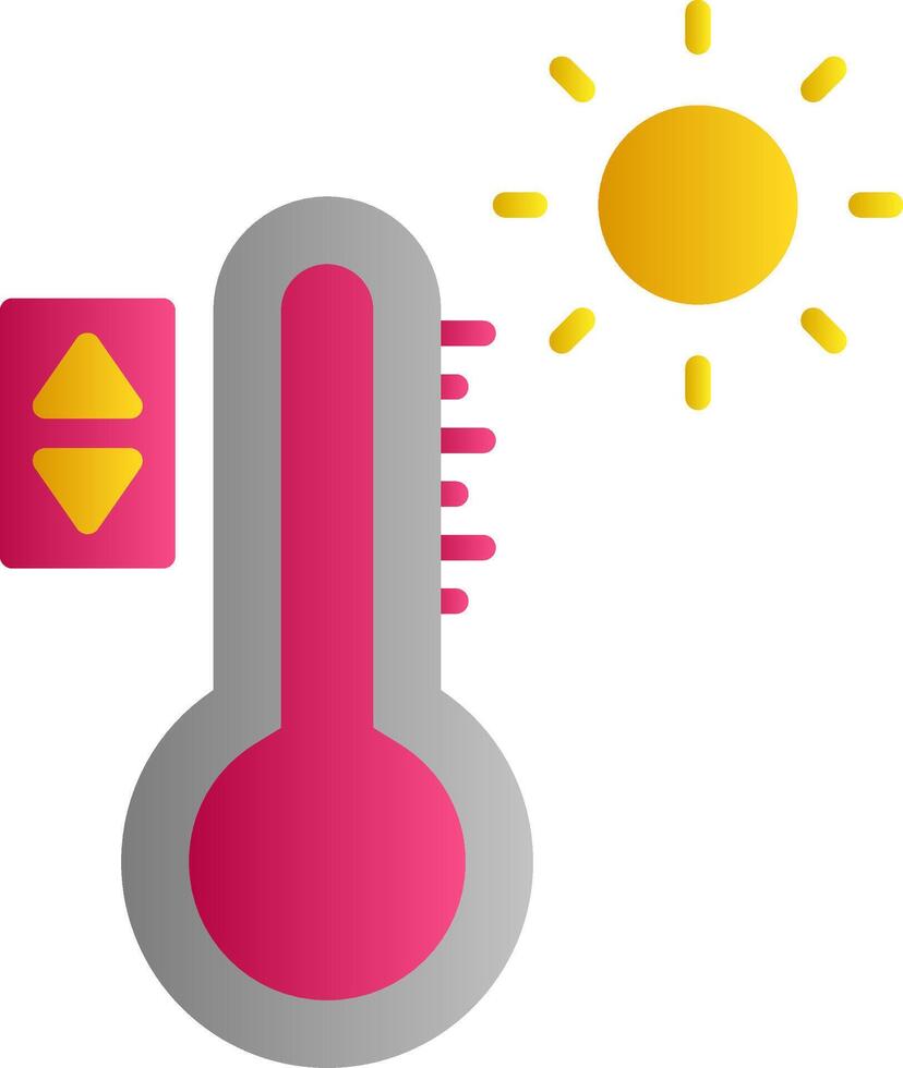 Vektorsymbol für die Temperaturregelung vektor