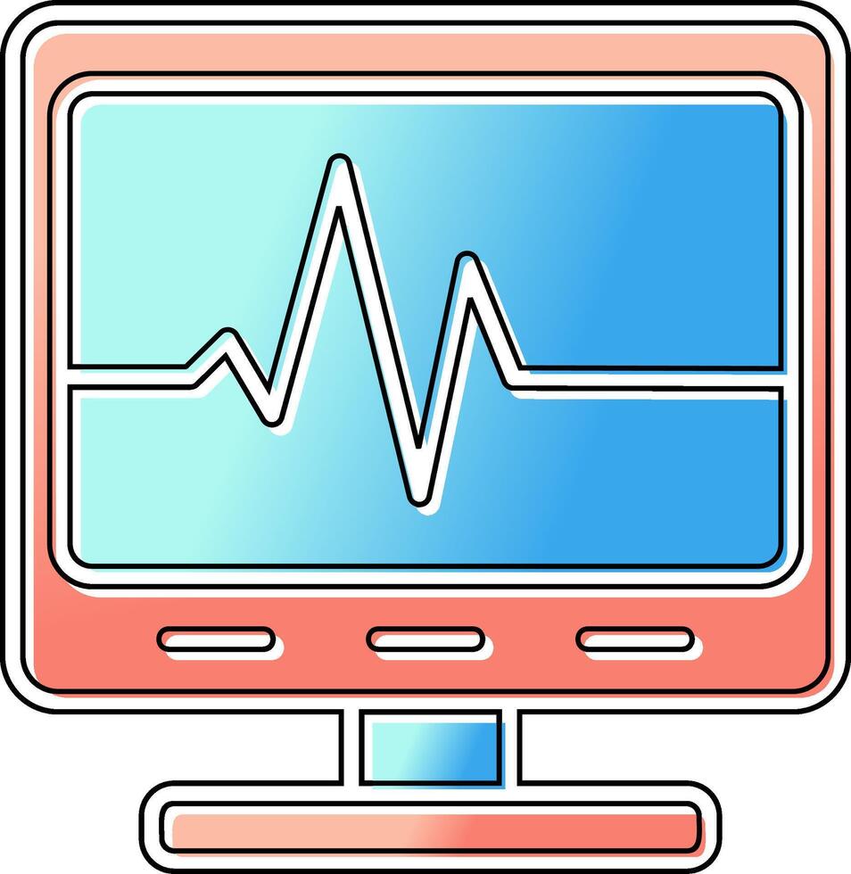 ecg läsning vektor ikon