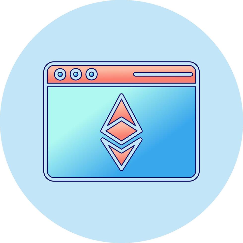 ethereum browser vektor ikon