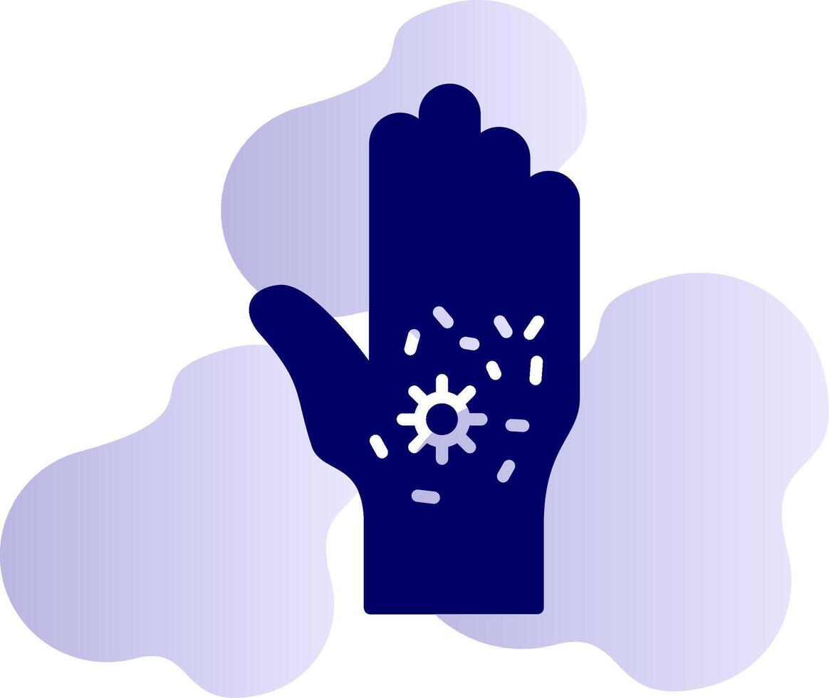 Vektorsymbol für schmutzige Hand vektor