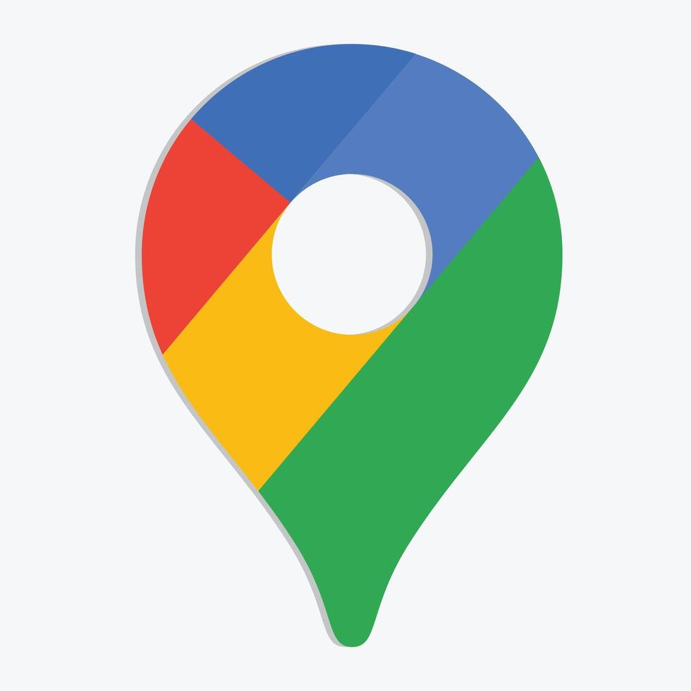 Google Karta pekare ikon. gps plats symbol. vektor illustration.