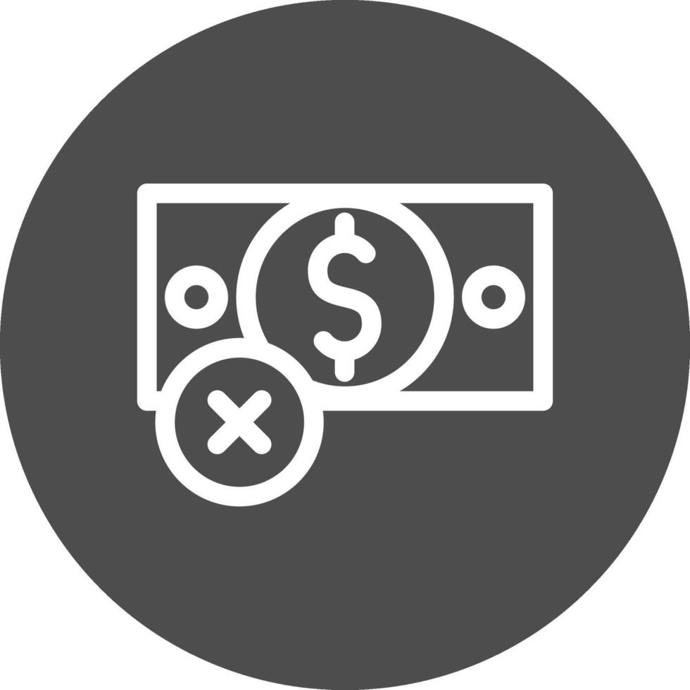 kein Geld kreatives Icon-Design vektor