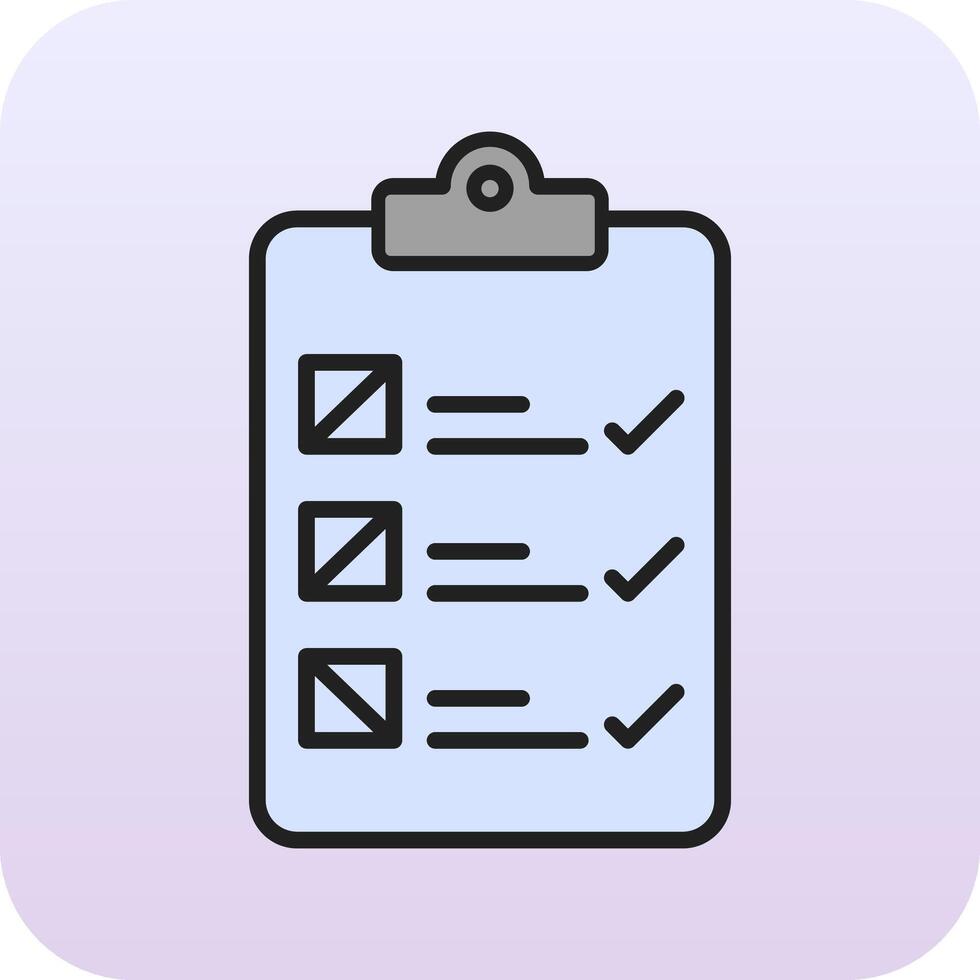 Checkliste Vektor Icon