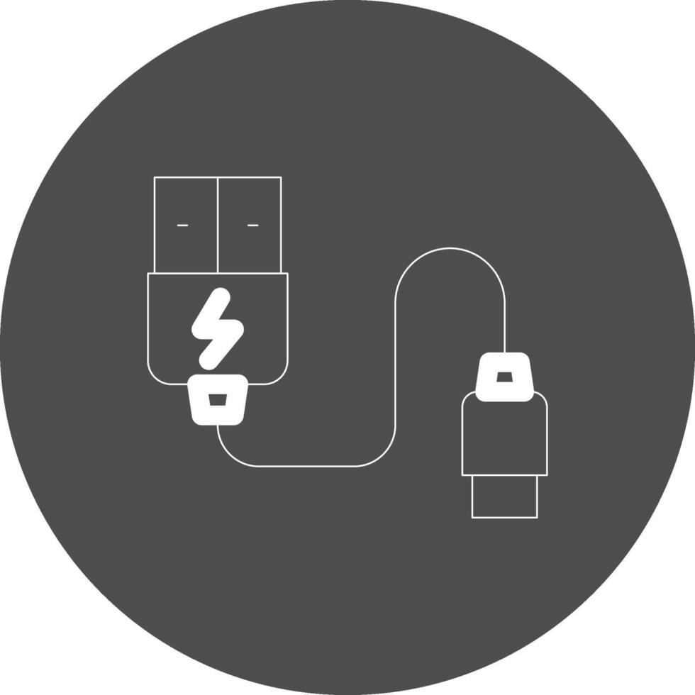 USB-Kabel kreatives Icon-Design vektor