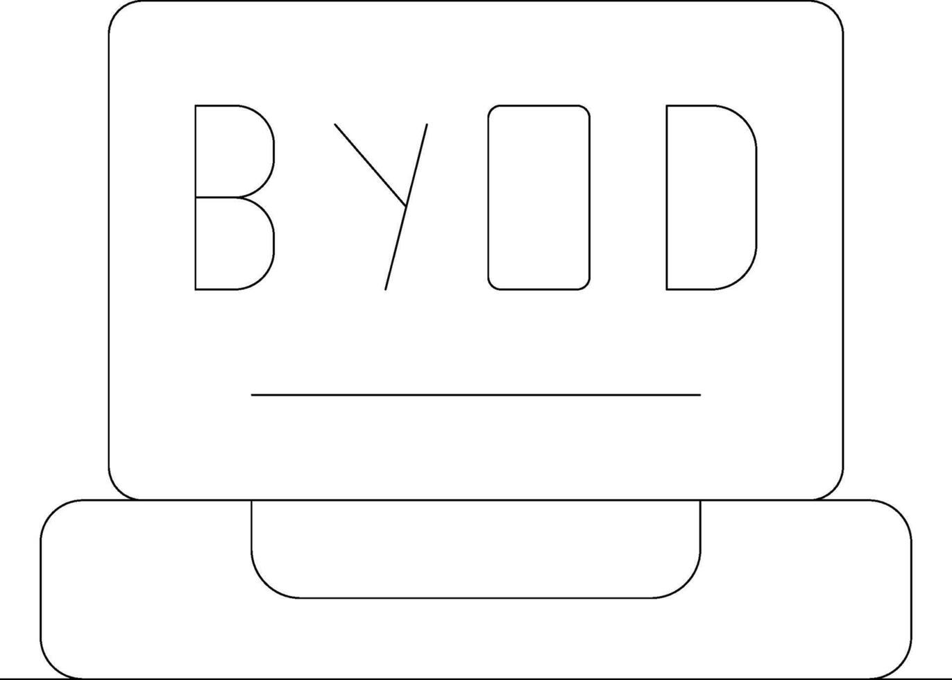 byod Turné kreativ ikon design vektor