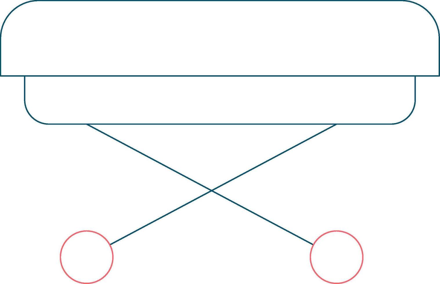 Krankenhaus Bett kreativ Symbol Design vektor