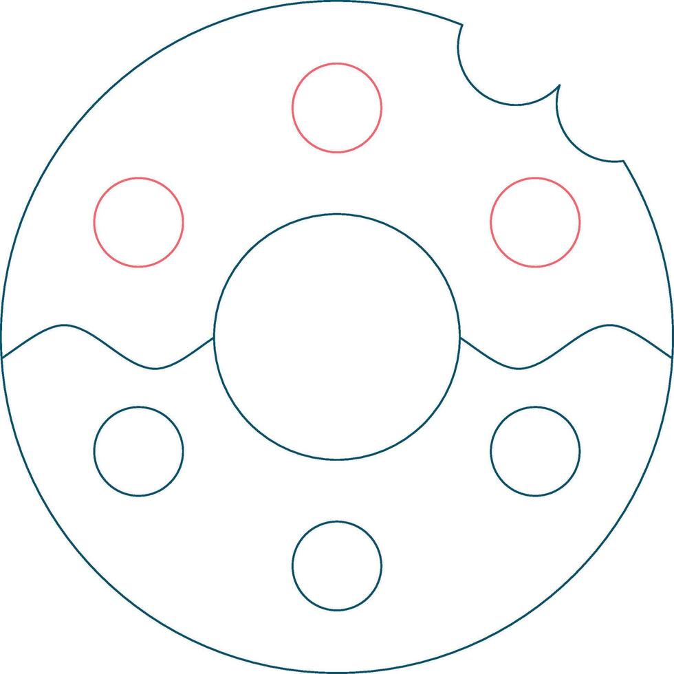 Donut kreatives Icon-Design vektor