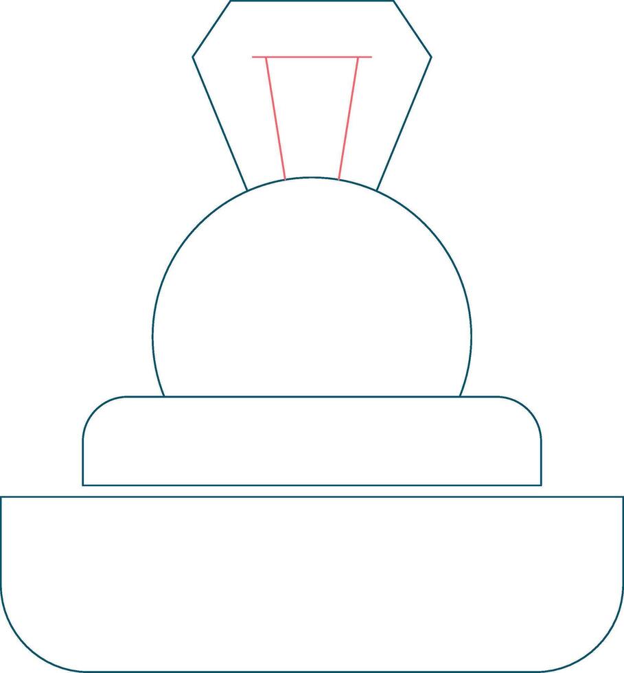 Valentinsgrüße Ring kreativ Symbol Design vektor