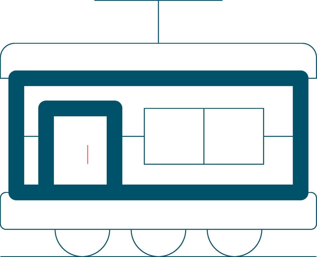 Straßenbahn kreatives Icon-Design vektor