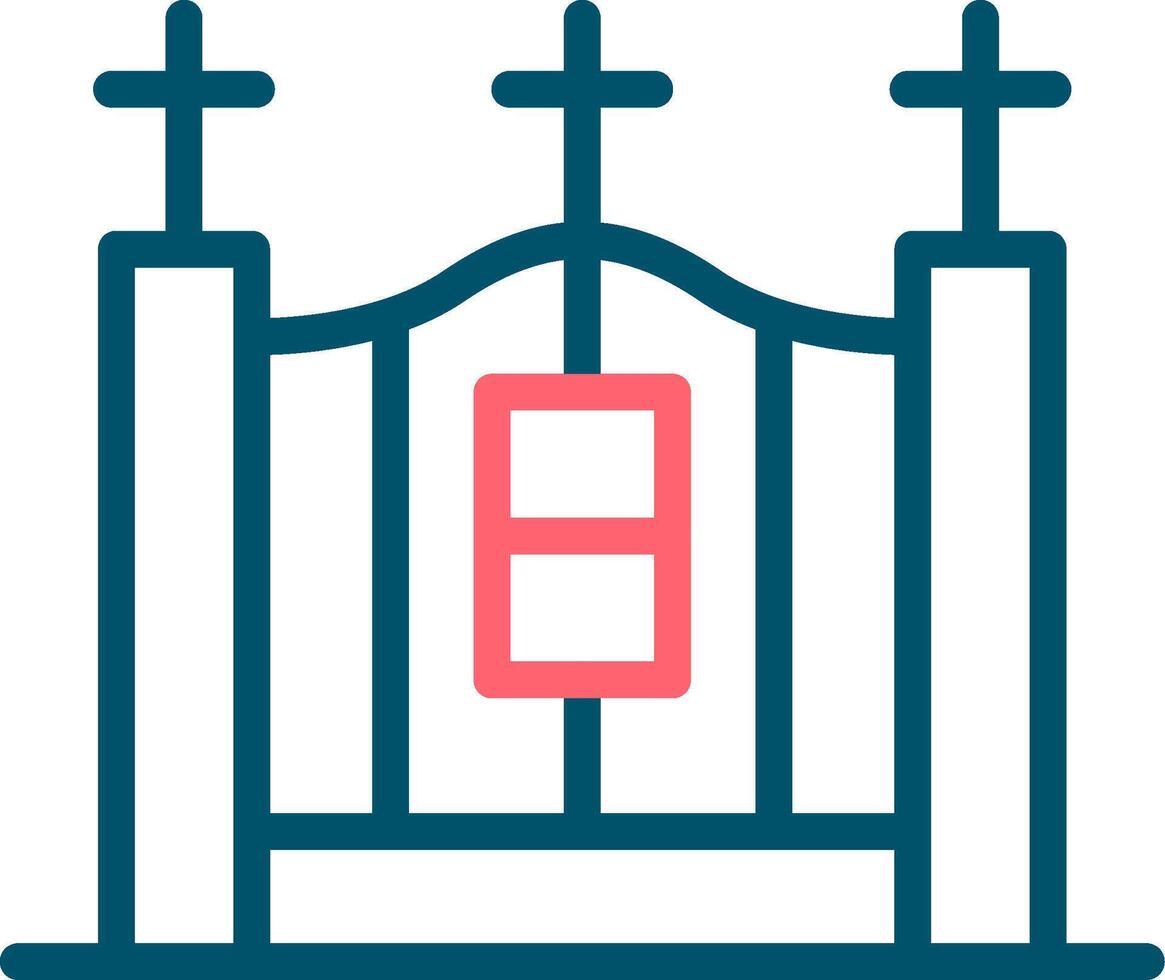 kyrkogård Port kreativ ikon design vektor