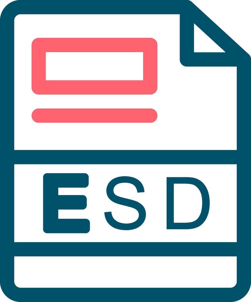 esd kreativ ikon design vektor