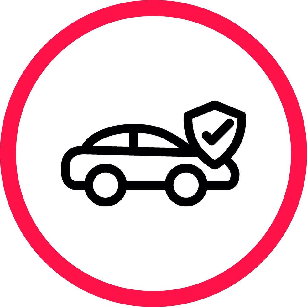 Autoversicherung kreatives Icon-Design vektor