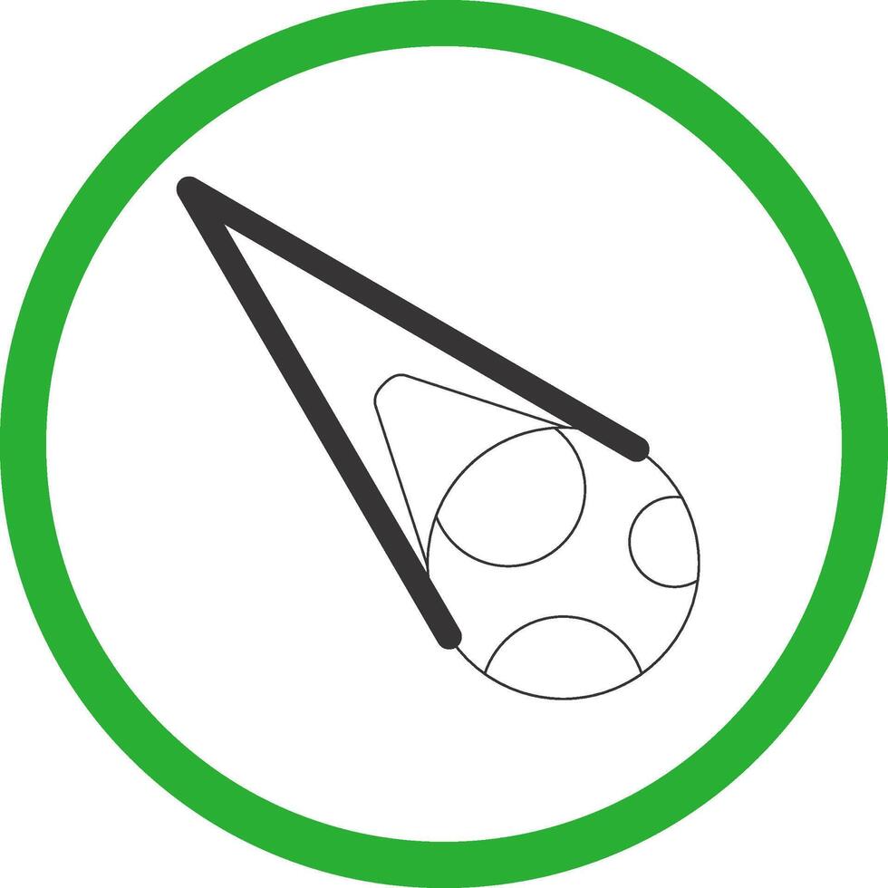 Meteorit kreatives Icon-Design vektor