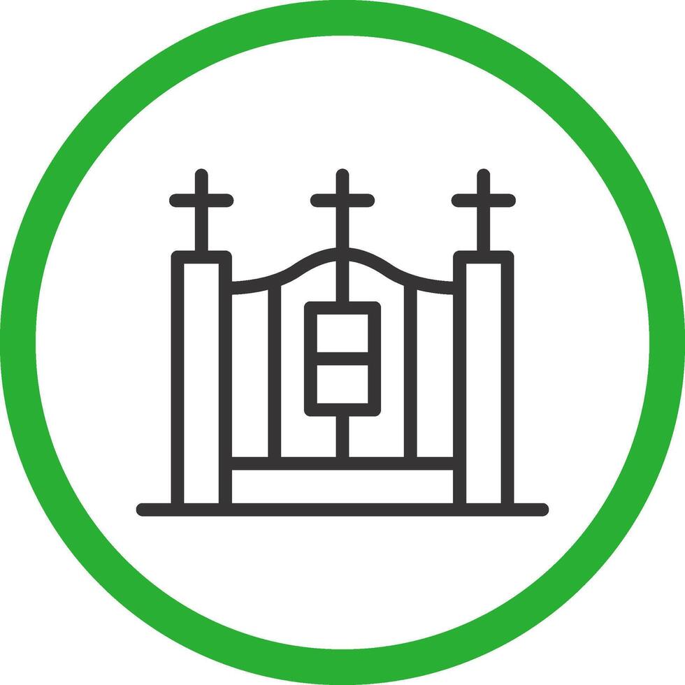 Friedhof Tor kreativ Symbol Design vektor