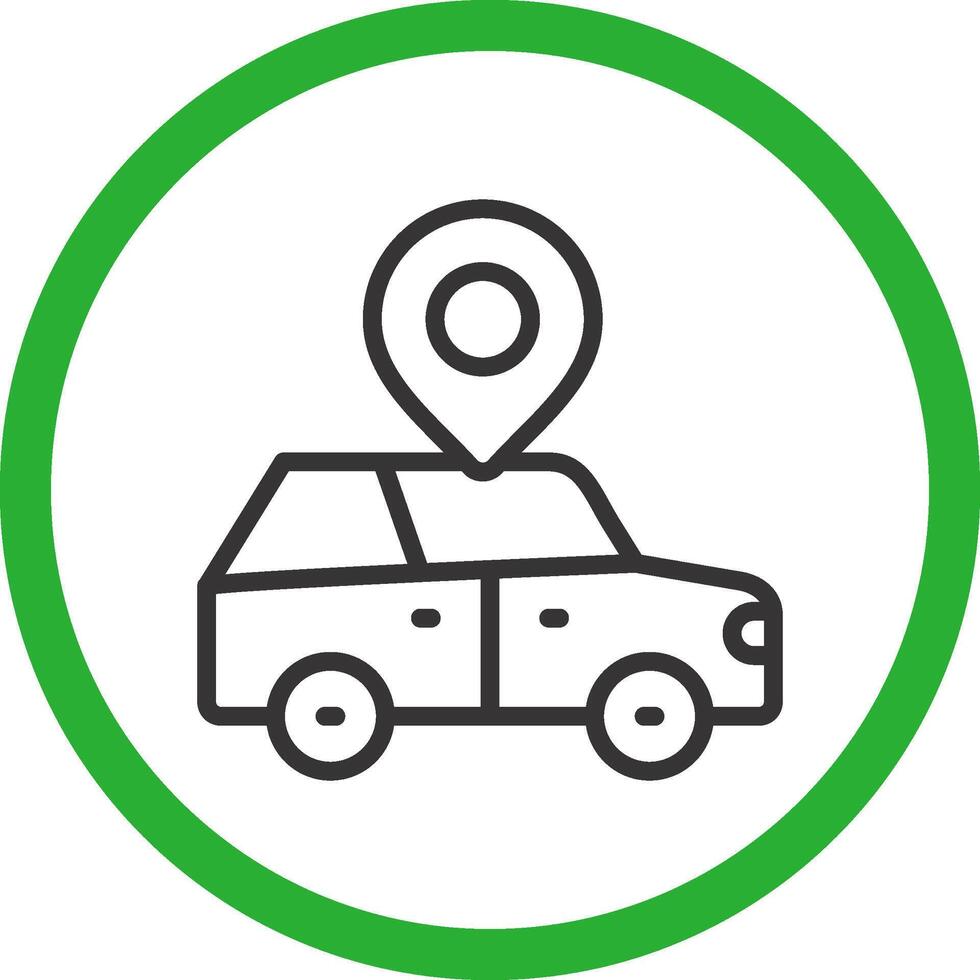 kreatives Icon-Design für den Standort des Autos vektor