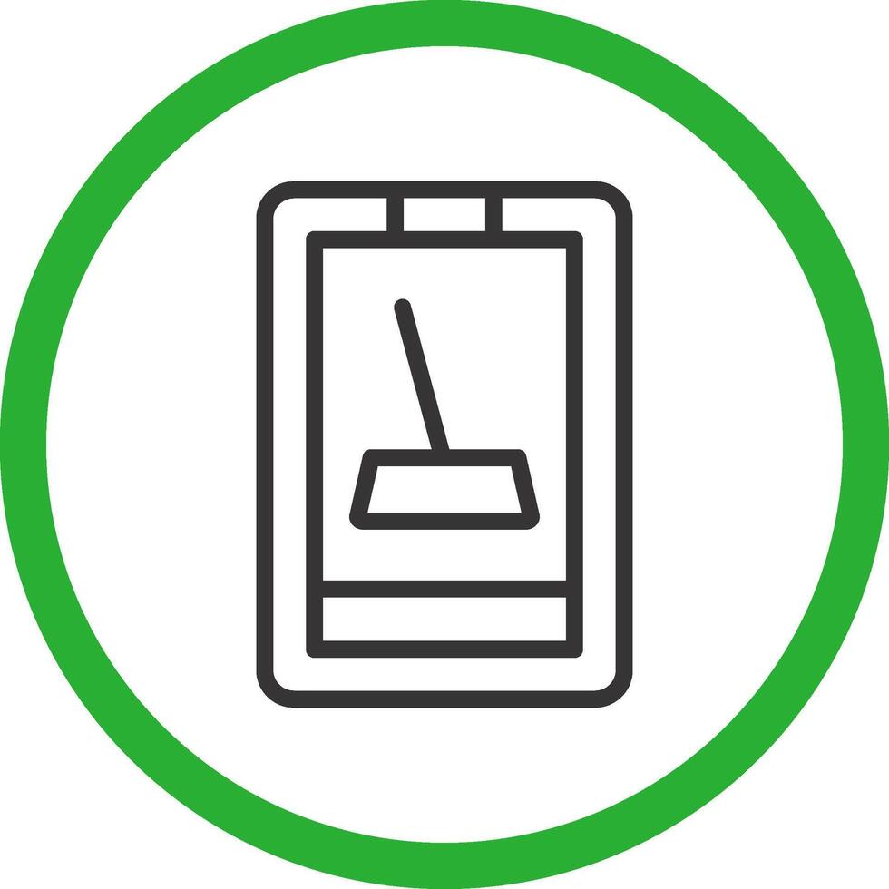 Reiniger Handy, Mobiltelefon App kreativ Symbol Design vektor