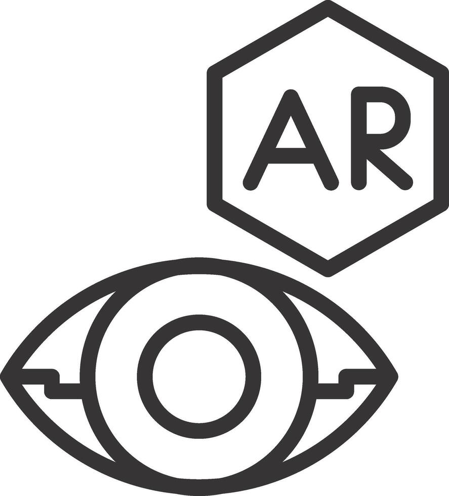 ar Kontakt Linse kreativ Symbol Design vektor