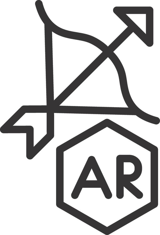 ar Bogenschießen kreativ Symbol Design vektor