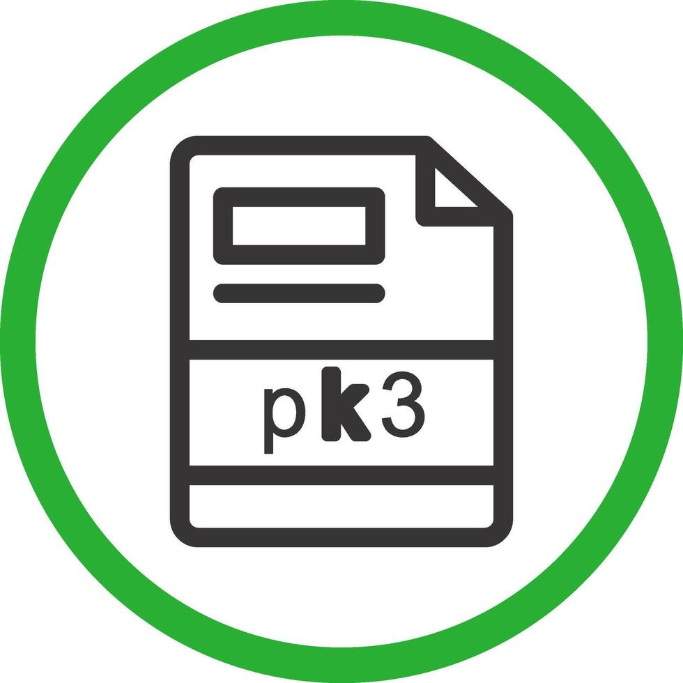 pk3 kreativ ikon design vektor