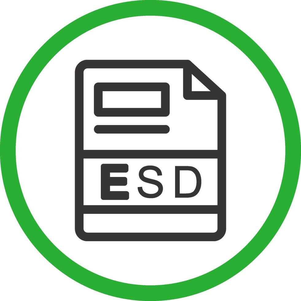 esd kreativ ikon design vektor