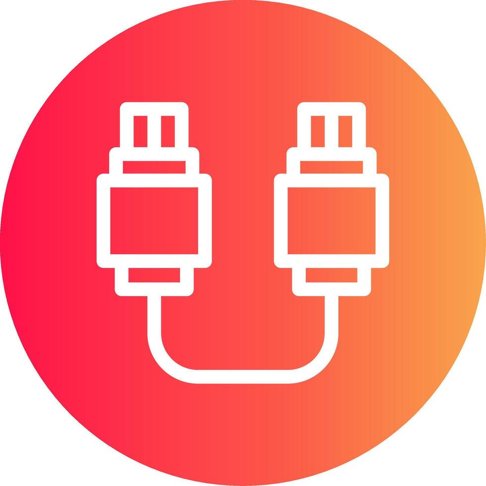 USB-Verbindung kreatives Icon-Design vektor