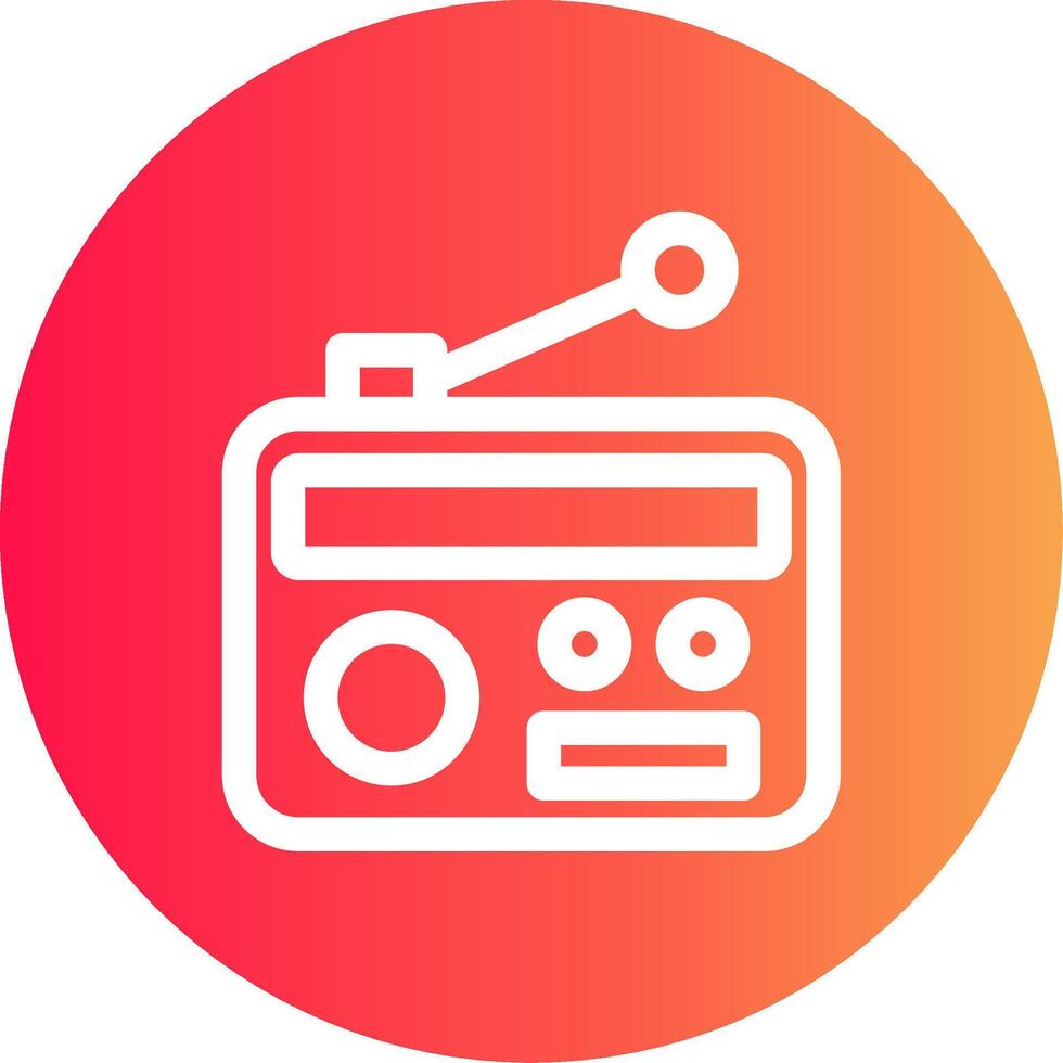 radio kreativ ikon design vektor