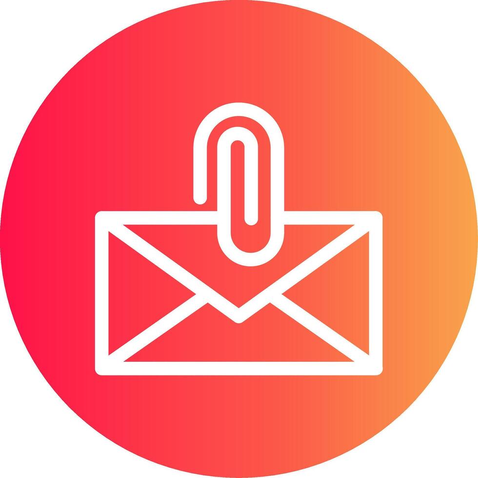 Datei anhängen E-Mail kreatives Icon-Design vektor