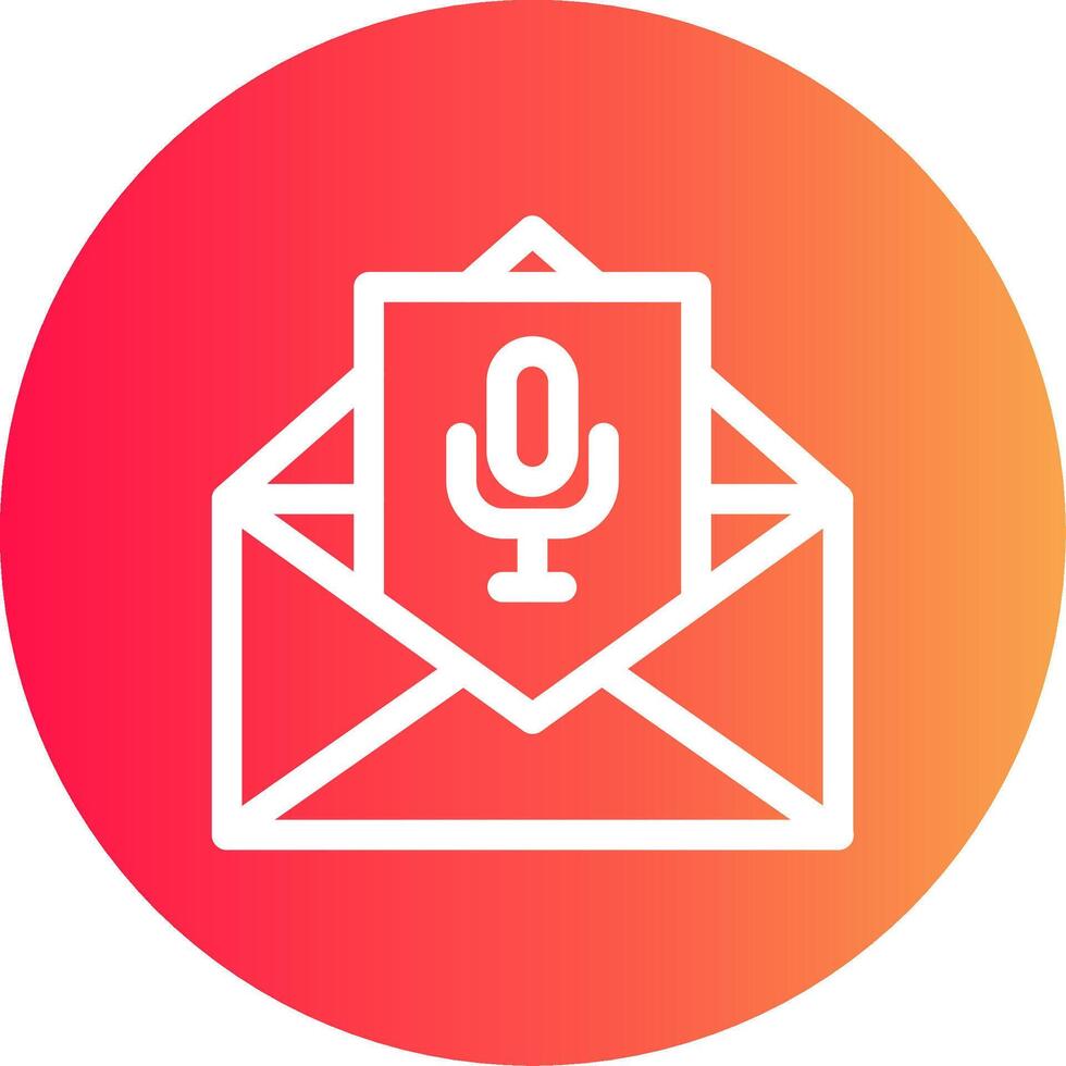 Voice-E-Mail kreatives Icon-Design vektor