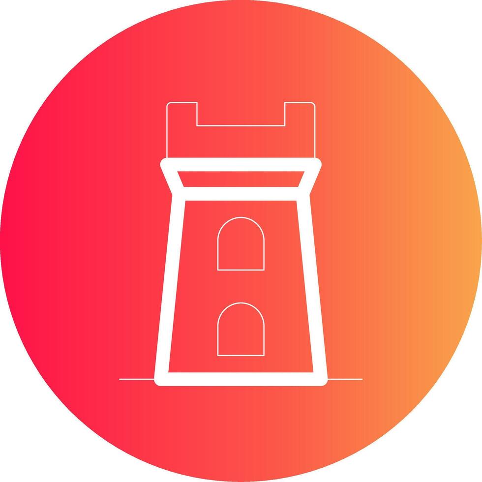 Turm kreatives Icon-Design vektor