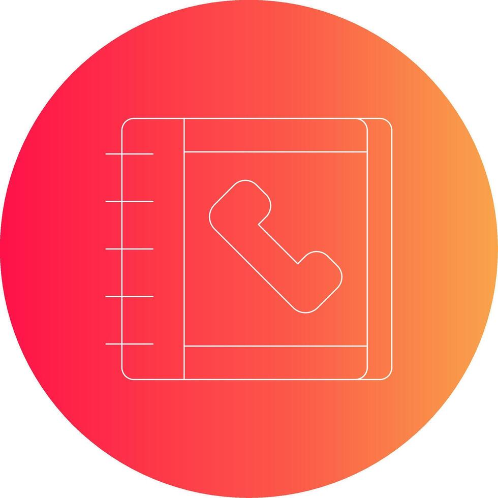 Telefonbuch kreatives Icon-Design vektor