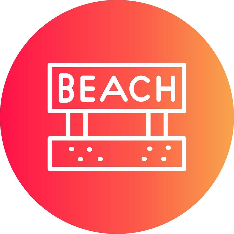 strand kreativ ikon design vektor