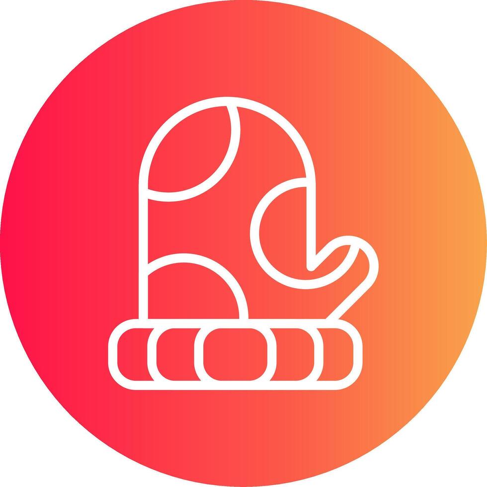 Handschuh kreatives Icon-Design vektor