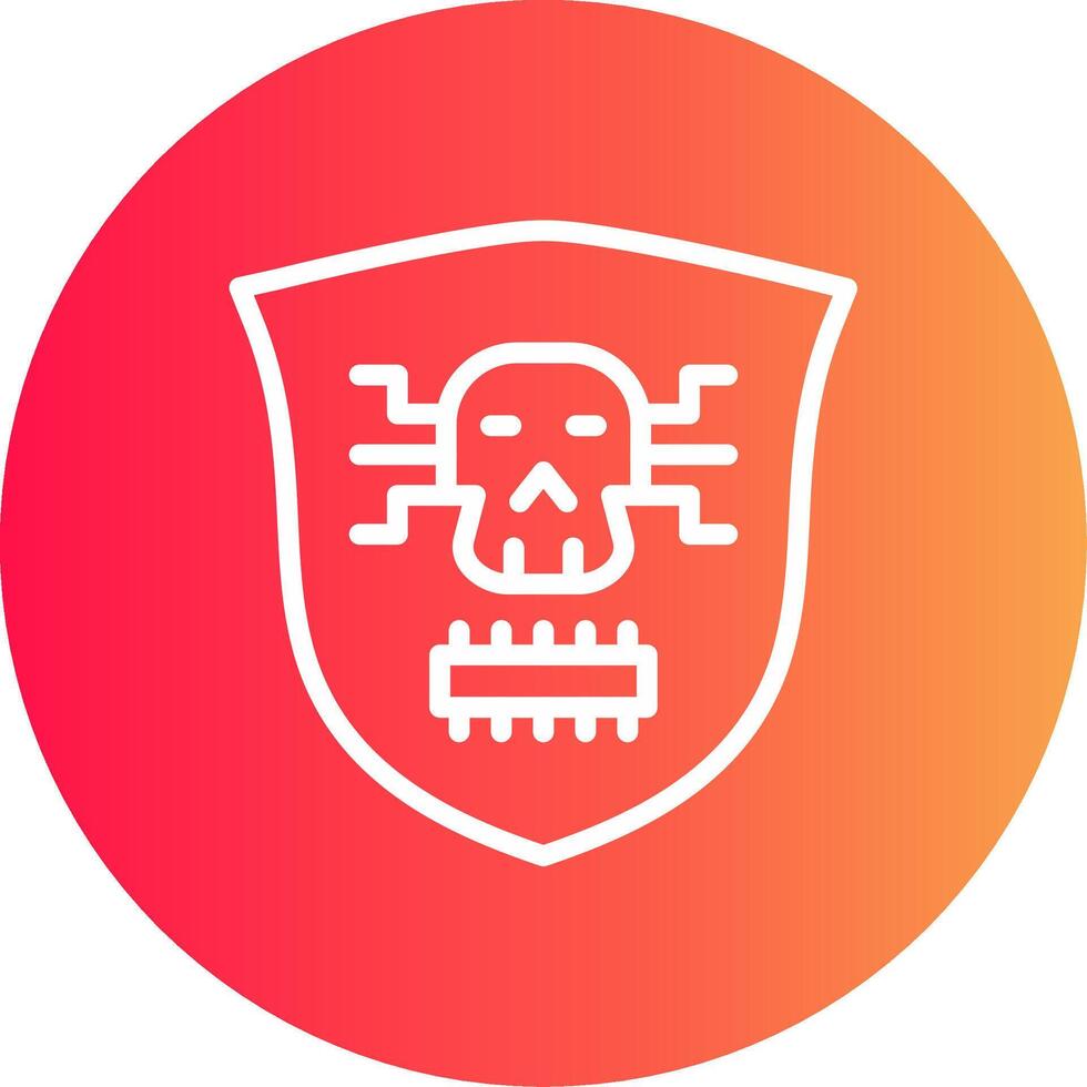 Kreatives Icon-Design für Malware vektor