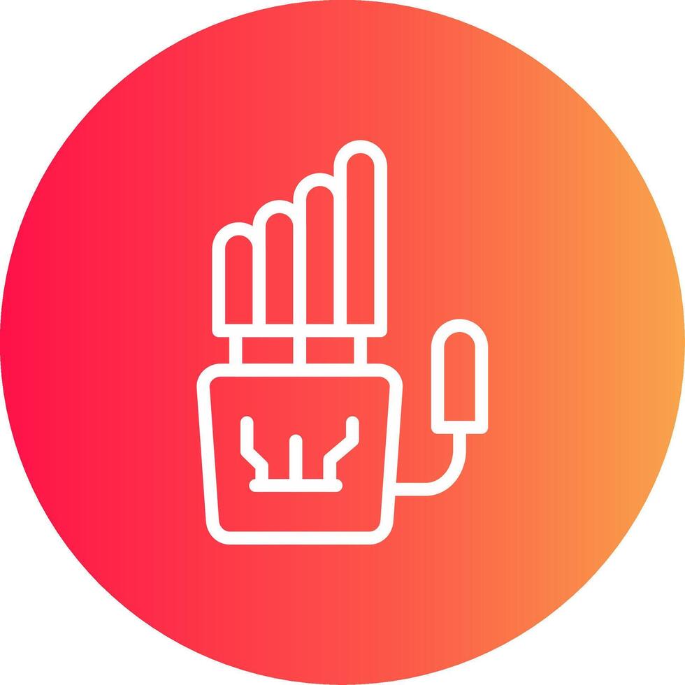 kreatives Icon-Design der Roboterhand vektor