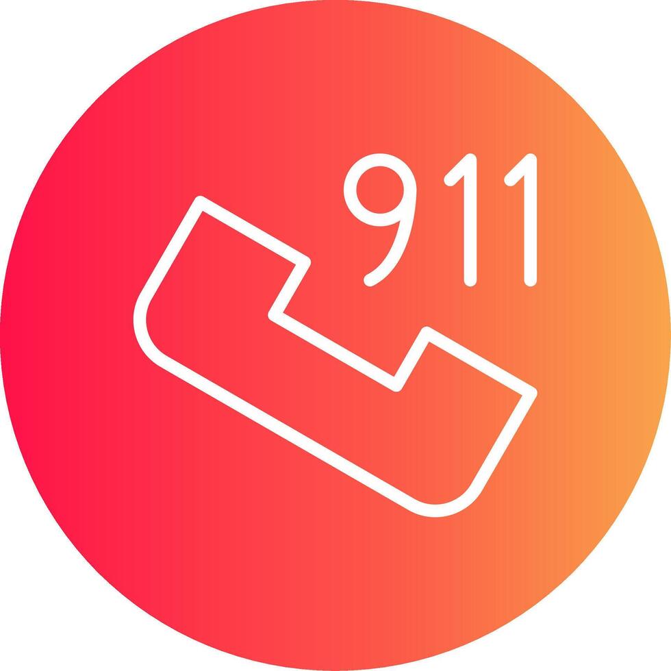 ring upp 911 kreativ ikon design vektor