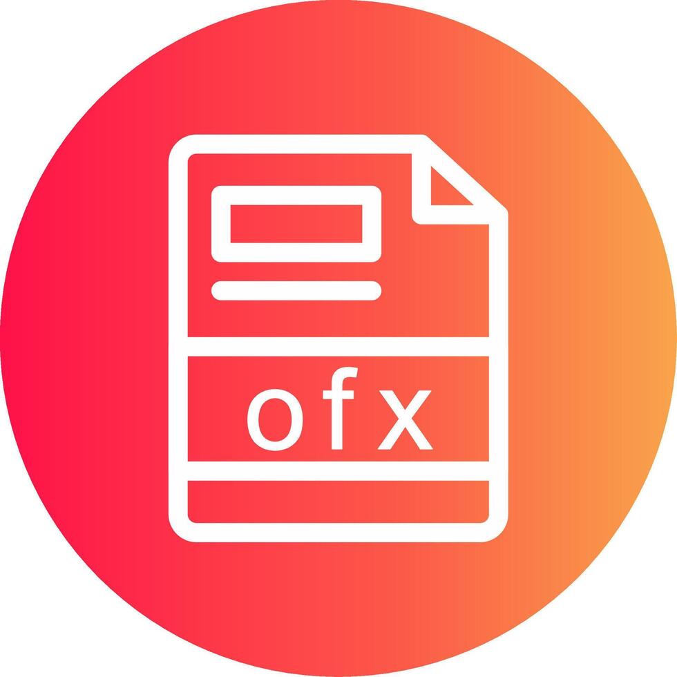 ofx kreativ ikon design vektor