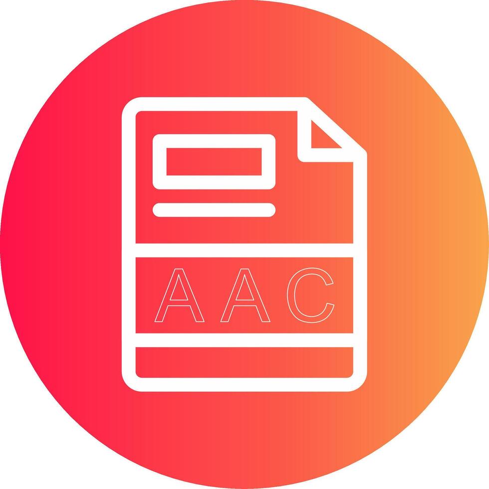 aac kreativ ikon design vektor