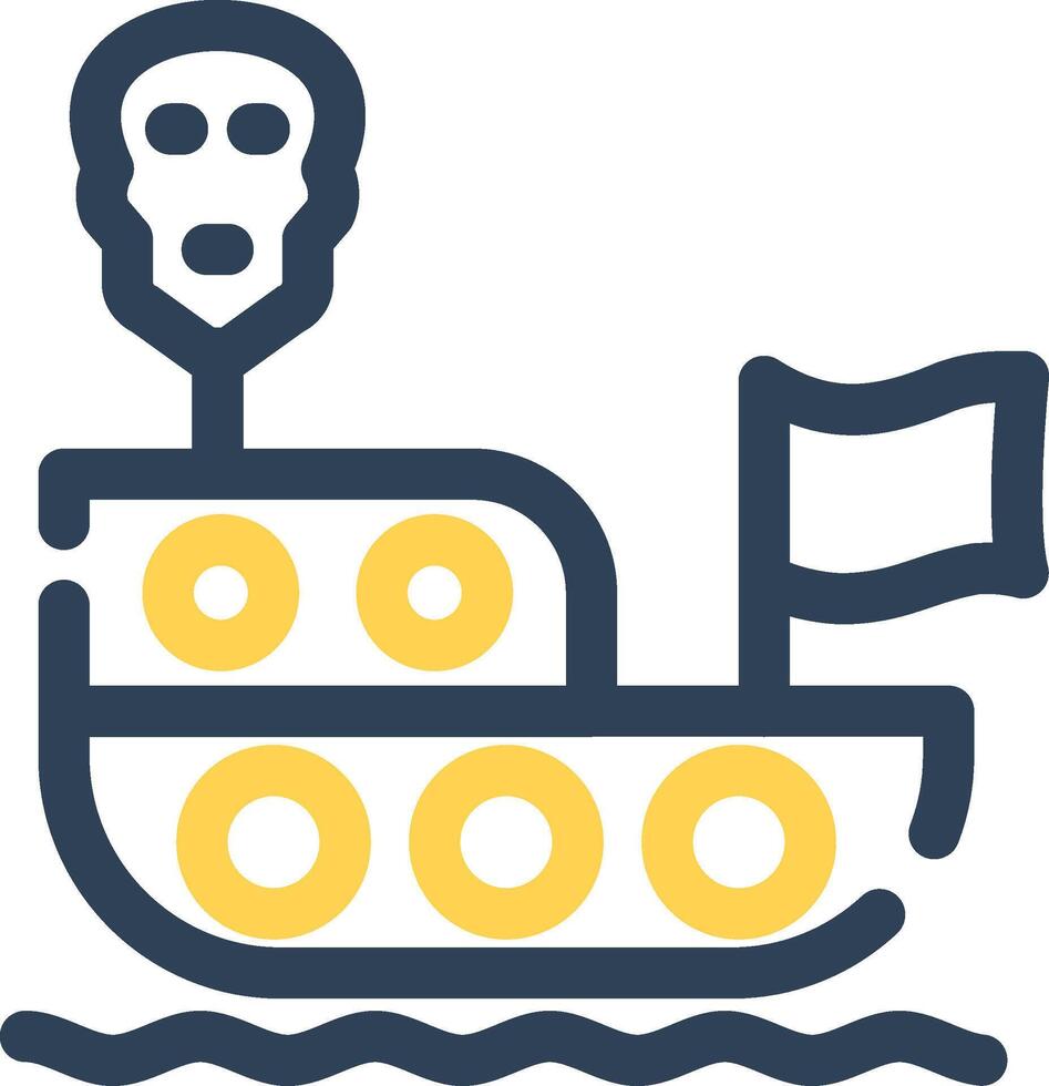 Piratenschiff kreatives Icon-Design vektor