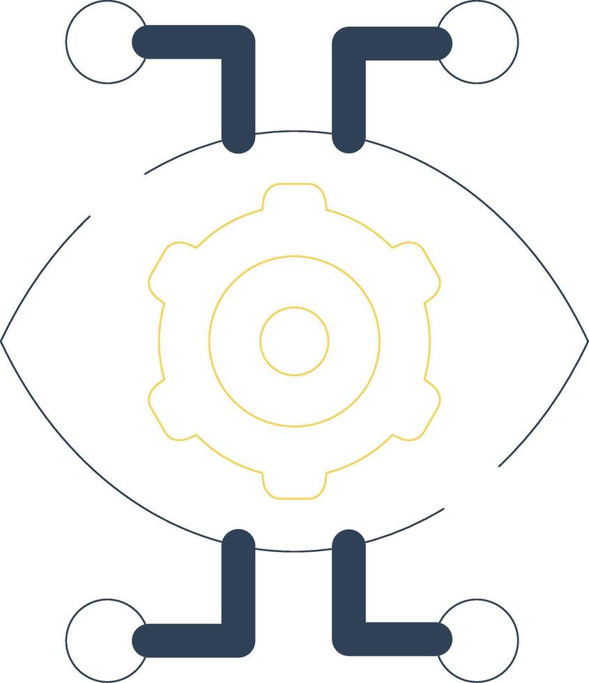 Robotik Auge kreativ Symbol Design vektor