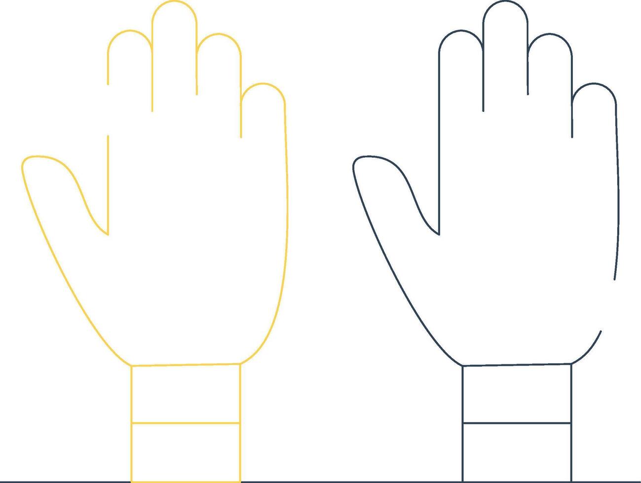 Prüfung Handschuhe kreativ Symbol Design vektor