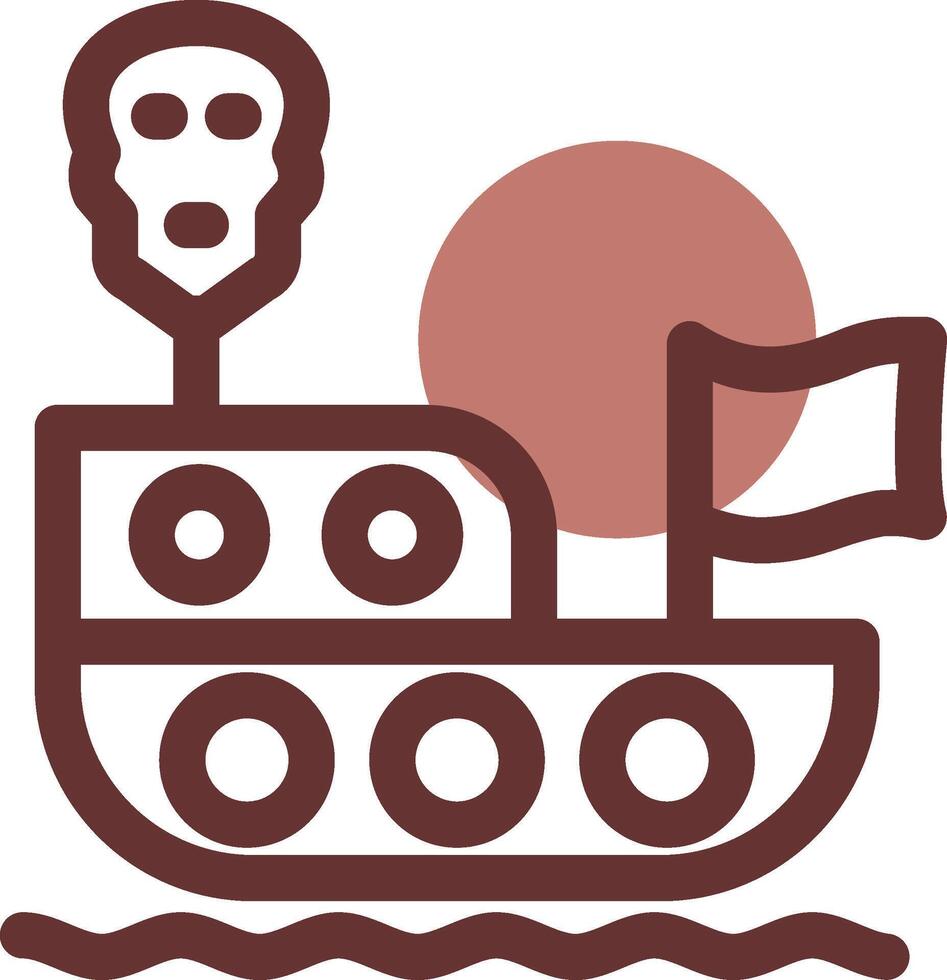 Piratenschiff kreatives Icon-Design vektor