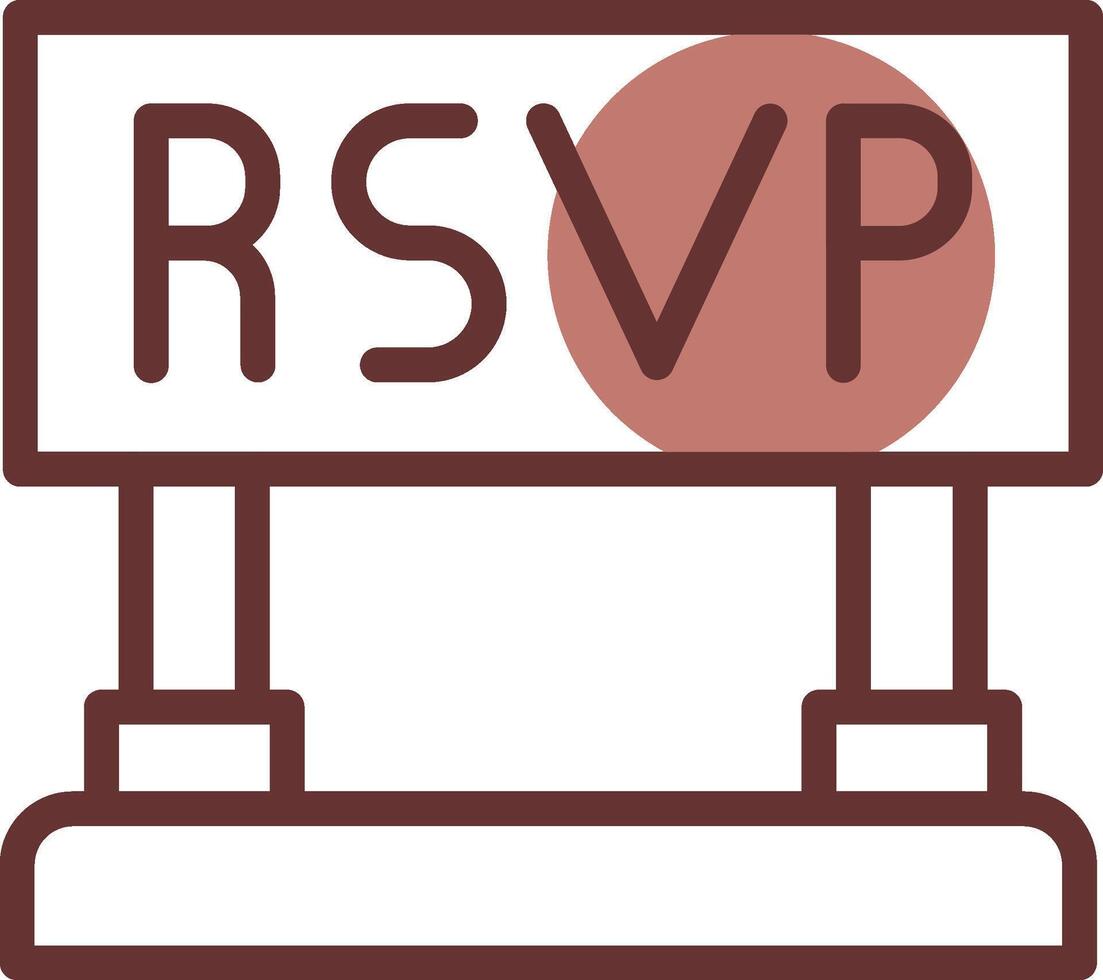 rsvp kreatives Icon-Design vektor