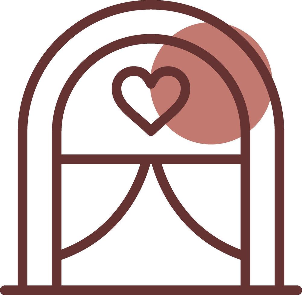 Hochzeitsbogen kreatives Icon-Design vektor